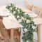 Lifelike Artificial Eucalyptus Vine Garland, with Fake Rose Flowers, Gypsophila, for Wedding, Party, Home Table Runner