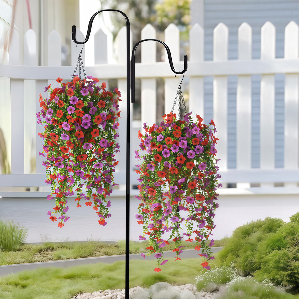 Simulated Eucalyptus and Morning Glory Vines, Artificial Flowers for Home, Outdoor, and Garden Decoration