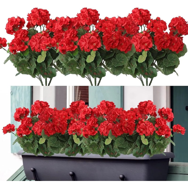 UV Resistant Silk Begonia Artificial Flower, For Outdoor Garden Arch, Wedding and Home Decoration, Fake Plant