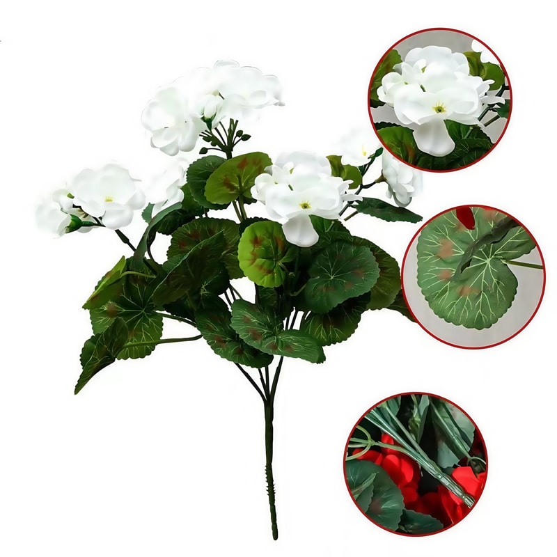 UV Resistant Silk Begonia Artificial Flower, For Outdoor Garden Arch, Wedding and Home Decoration, Fake Plant