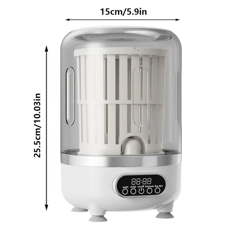 Portable Mini Washing Machine, USB Charging, Automatic Wash and Dehydrate, No Plug in, No Assembly Needed