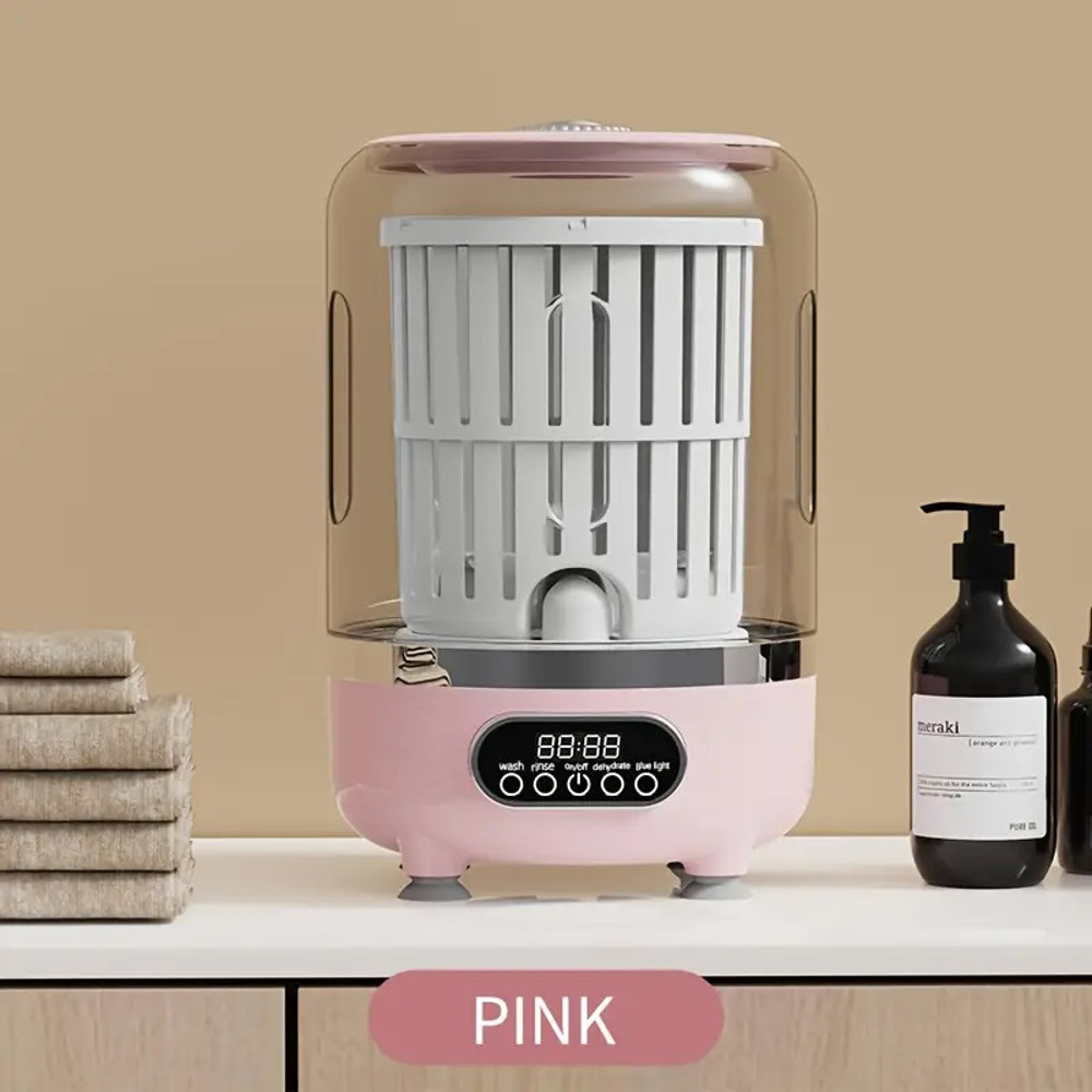 Portable Mini Washing Machine, USB Charging, Automatic Wash and Dehydrate, No Plug in, No Assembly Needed