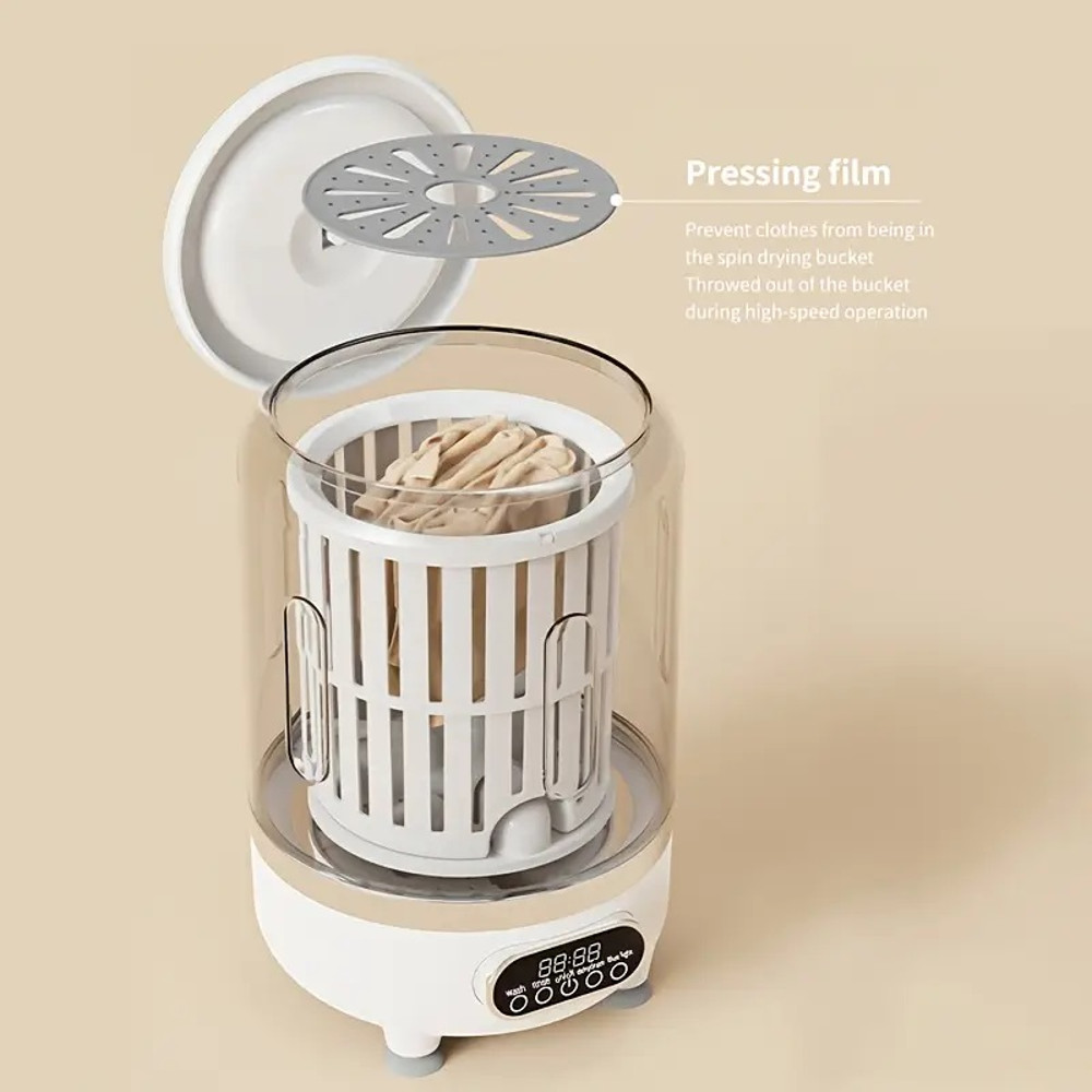 Portable Mini Washing Machine, USB Charging, Automatic Wash and Dehydrate, No Plug in, No Assembly Needed