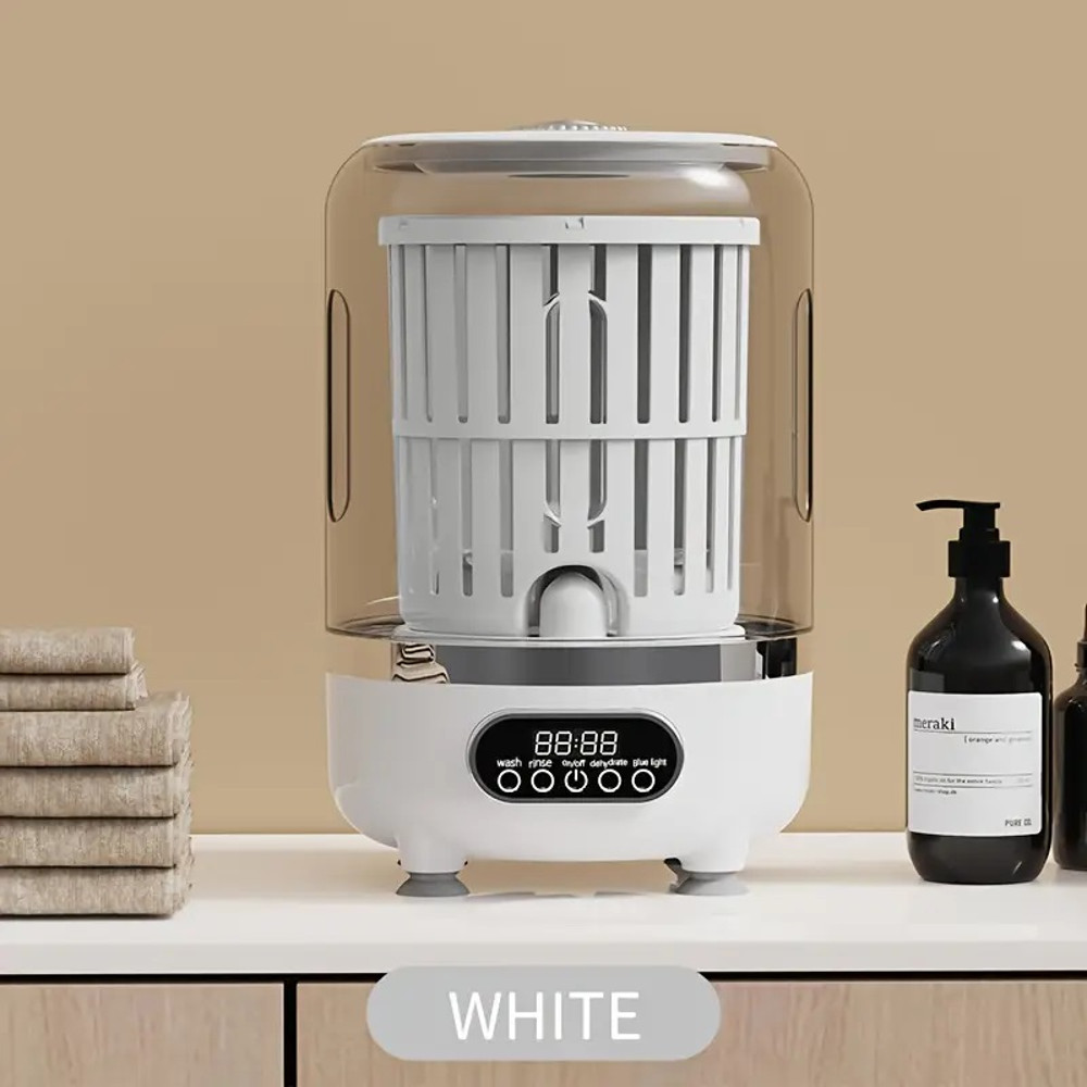 Portable Mini Washing Machine, USB Charging, Automatic Wash and Dehydrate, No Plug in, No Assembly Needed