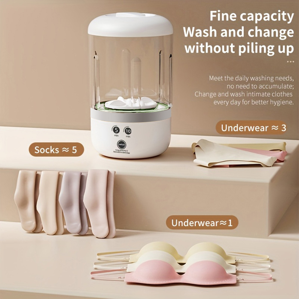 USB Portable Automatic Washing Machine, No Need to Plug In, No Need to Assemble, Essential for Outdoor Camping Use