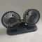 Dual Head Car Fan, USB Powered Auto Cooler, 2 Speed Adjustable Wind Regulator, Essential Car Accessories
