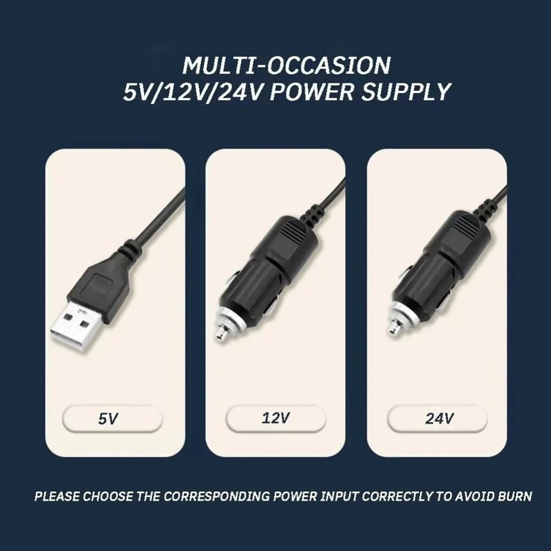 Dual Head Car Fan, USB Powered Auto Cooler, 2 Speed Adjustable Wind Regulator, Essential Car Accessories