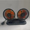 Dual Head Car Fan, USB Powered Auto Cooler, 2 Speed Adjustable Wind Regulator, Essential Car Accessories