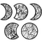 Handmade Wooden Moon Phase Wall Art, Nordic Style Decor for Living Room, Bedroom