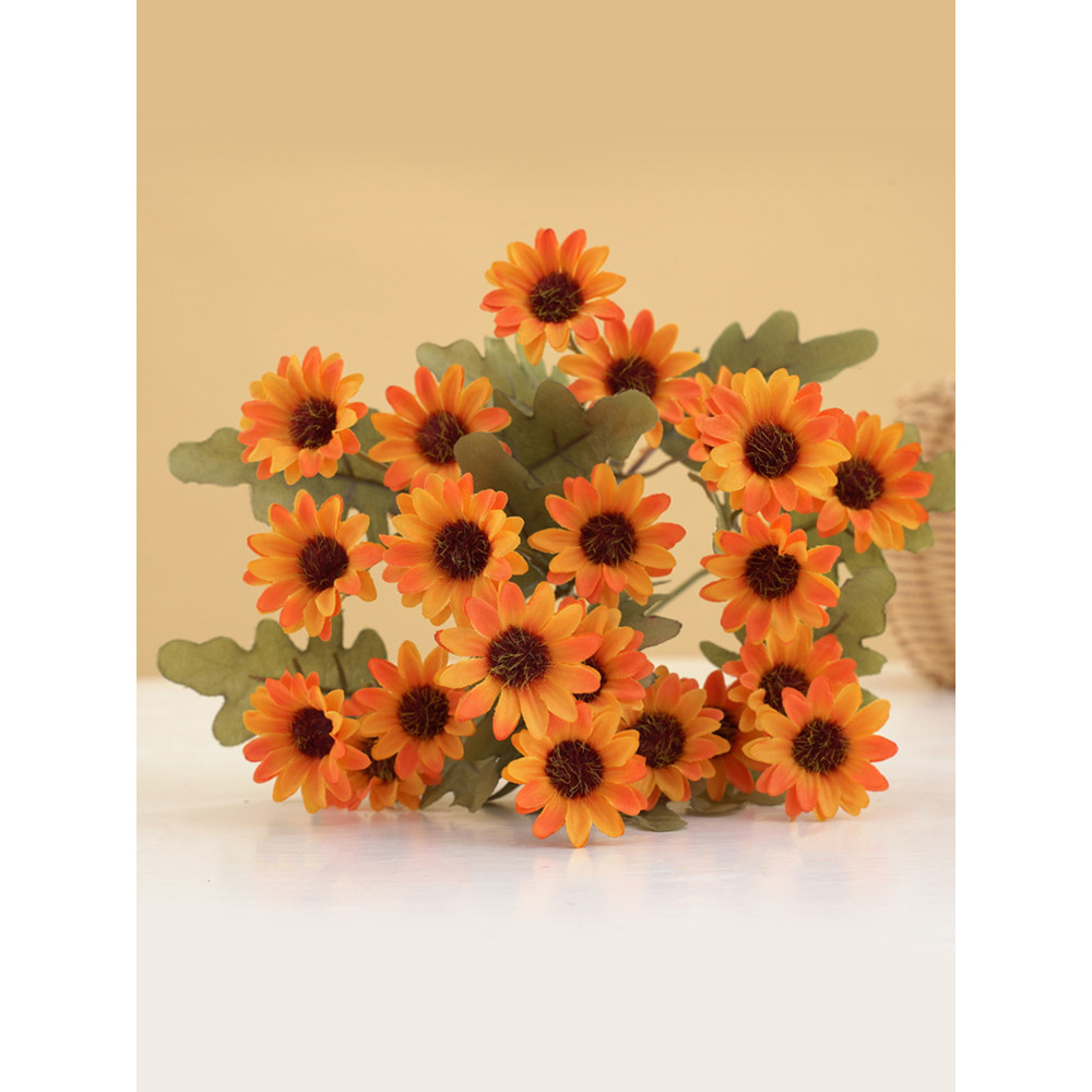 Autumn Silk Daisy Bouquet, Artificial Flower Decor for Vase, Home and Wedding Decor, Holiday Party DIY Gift