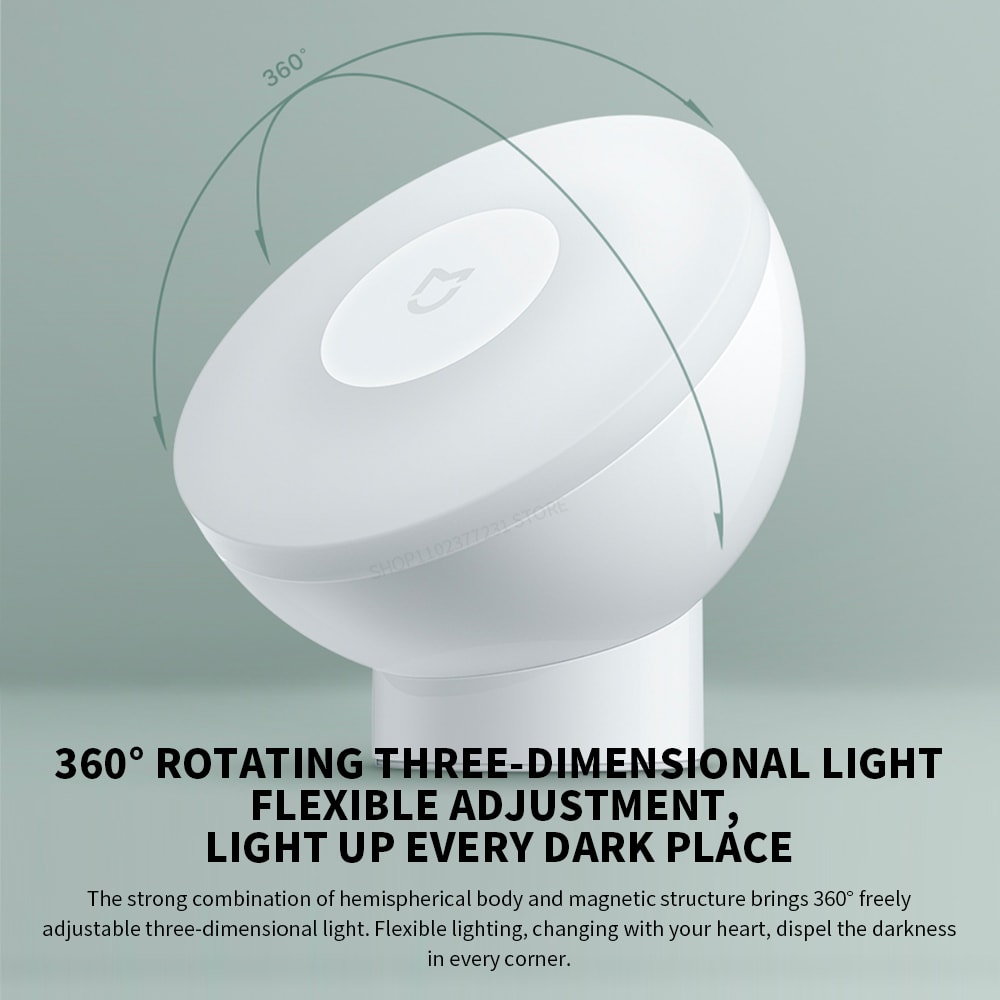 Smart Human Body Sensor Night Light 2 Lamp Set With Adjustable Brightness Infrared Motion Detection 1