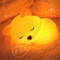 Squishy Silicone Fox Night Light, Rechargeable Dimmable Bedside Lamp with Timer, Novelty Touch Nightlight
