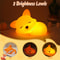 Squishy Silicone Fox Night Light, Rechargeable Dimmable Bedside Lamp with Timer, Novelty Touch Nightlight
