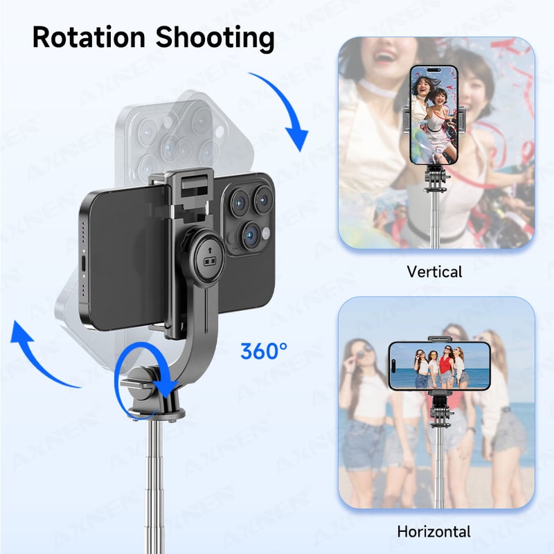 The Ultimate Selfie Stick Tripod, with Detachable Bluetooth Remote, Fill Light, 360 Rotation, and Extendable Pole