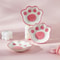 Ceramic Cat Paw Dish Set Cute Cartoon Dessert Plates Soy Sauce And Dip Bowls For Household Kitchen 3