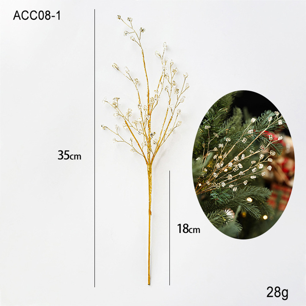 Crystal Bud Branches, DIY Crystal Flower Picks, Christmas Acrylic Beads, Wedding Party Decoration