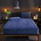 Plush Thicken Quilted Mattress Cover, Warm Soft Crystal Velvet, King Queen Quilted Bed Fitted Sheet