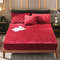 Plush Thicken Quilted Mattress Cover, Warm Soft Crystal Velvet, King Queen Quilted Bed Fitted Sheet