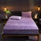 Plush Thicken Quilted Mattress Cover, Warm Soft Crystal Velvet, King Queen Quilted Bed Fitted Sheet