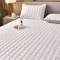 Breathable Quilted Mattress Cover Soft Skin Friendly Anti Mite Anti Bacterial Bed Protector Fitted 0