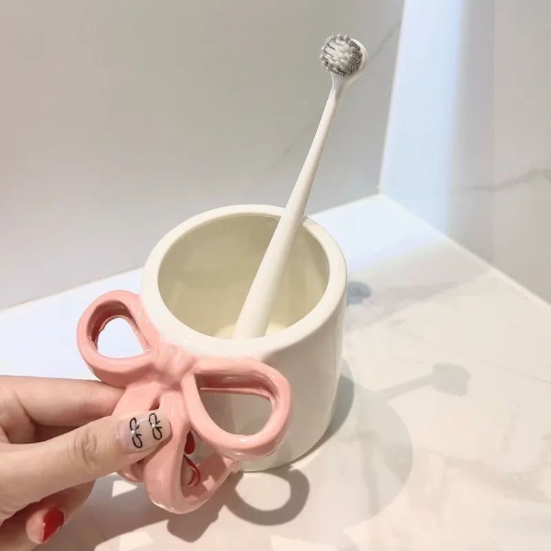 Luxury Ceramic Toothbrush Cup Set Creative Minimalist Design His And Hers For Couples Stylish Home 3