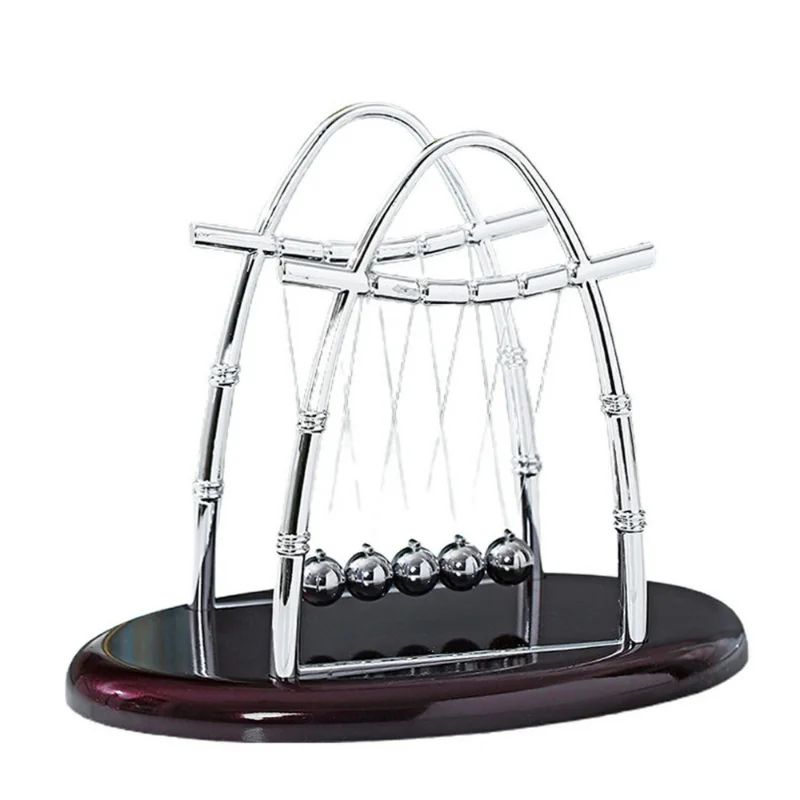 Newtons Cradle Creative Physics Science Craft Educational Steel Balance Ball Toy Funny Desktop Orna 0