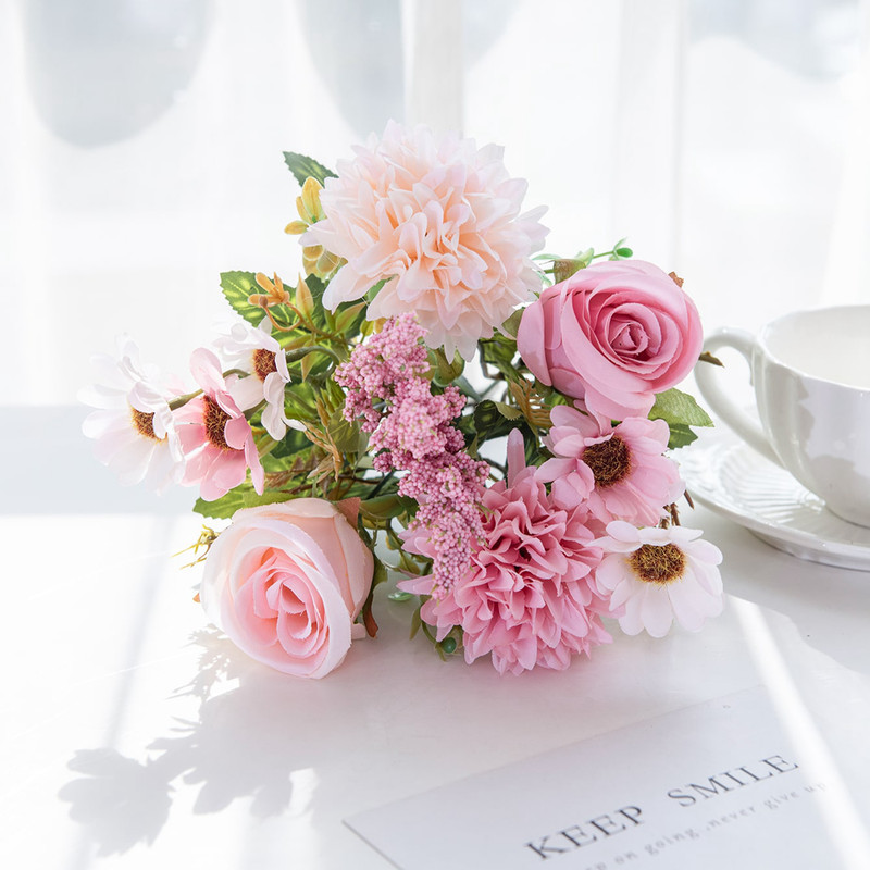 Cheap Artificial Flowers for New Year, Silk Rose Wedding Arch, Christmas Home Decor