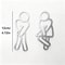 Creative 2D Flat Funny Bathroom Signs For Men Women Restaurant Hotel Cafe Toilet Signage Wall Stick 4