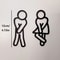 Creative 2D Flat Funny Bathroom Signs For Men Women Restaurant Hotel Cafe Toilet Signage Wall Stick 5