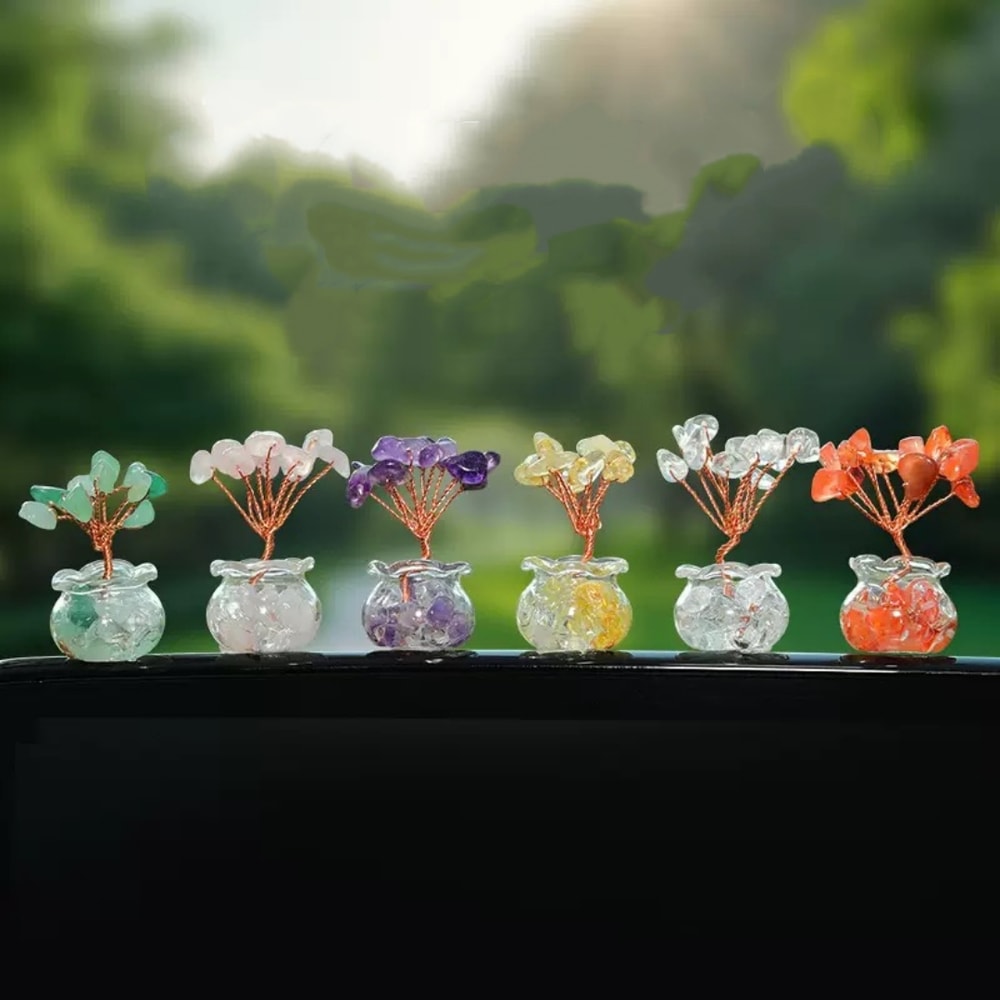 Mini Crystal Tree High Quality Mini Gravel Flowerpot Resin Crystal Decoration 2