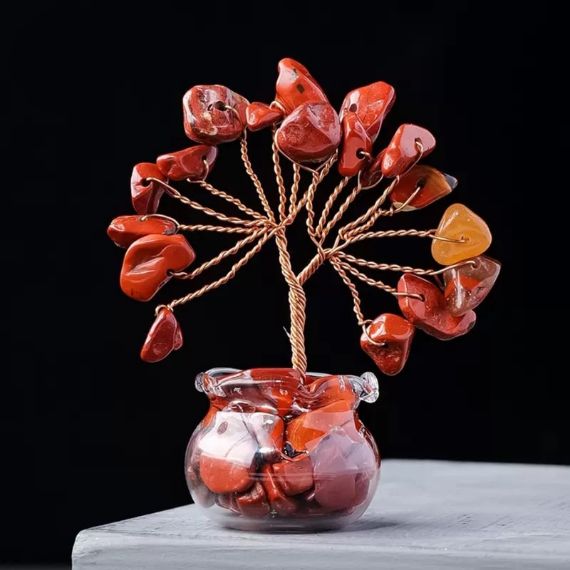 Mini Crystal Tree High Quality Mini Gravel Flowerpot Resin Crystal Decoration 5