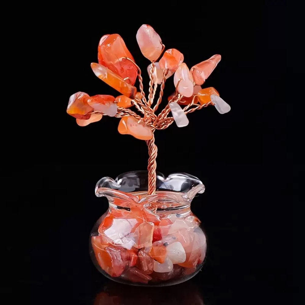 Mini Crystal Tree High Quality Mini Gravel Flowerpot Resin Crystal Decoration 8