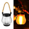 Solar Flame Lights, Waterproof USB Rechargeable Camping Light, Hanging Lantern