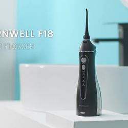 Portable Water Flosser for Effortless Oral Care Waterproof Teeth Cleaner 300ML Tank and 4 Jet Tips