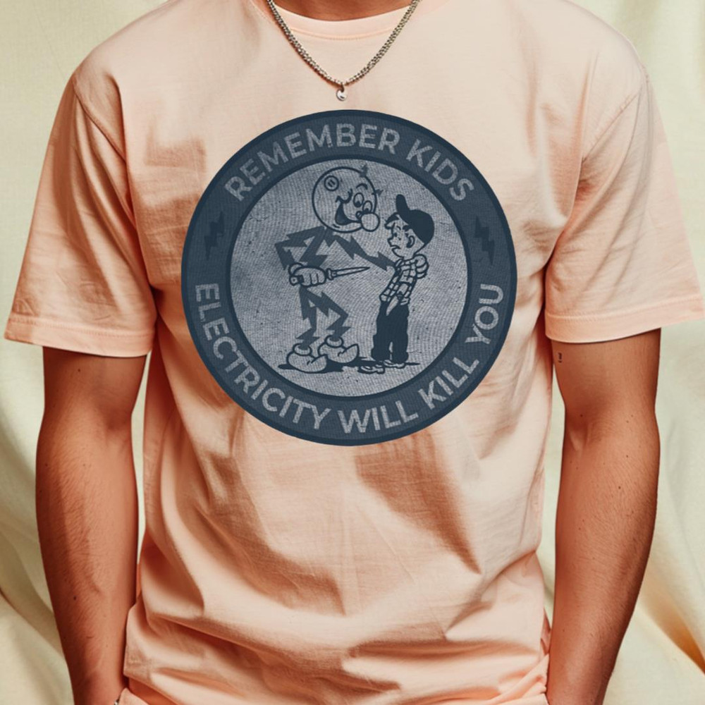 Electricity Will Kill You Kids - BEST SKETCH DESIGN T-Shirt_T-Shirt_File PNG.jpg