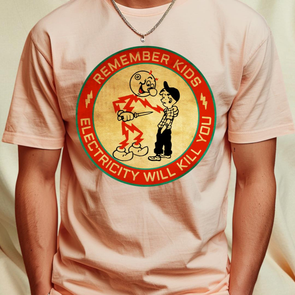 Electricity Will Kill You Red T-Shirt_T-Shirt_File PNG.jpg