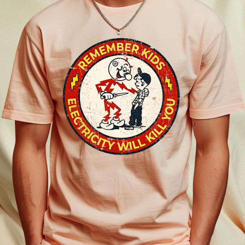 vintage Electricity Will Kill You Kids T-Shirt by SBC PODCAST1_T-Shirt_File PNG.jpg