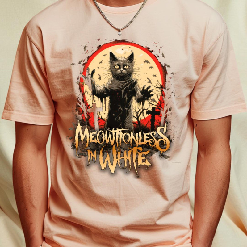 Meowtionless In White T-Shirt_T-Shirt_File PNG.jpg