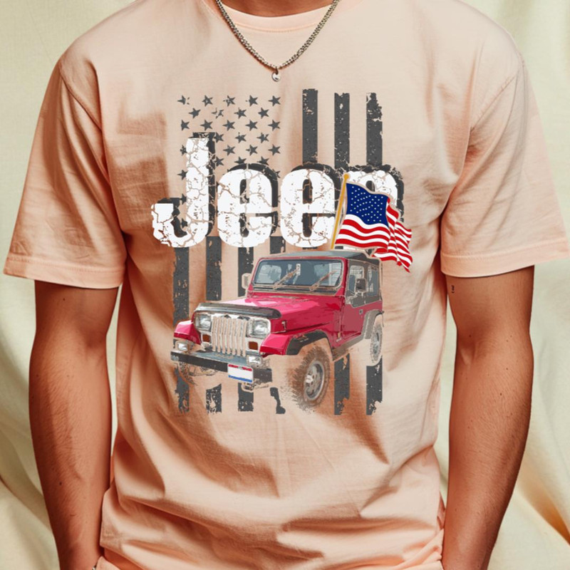 Jeep Wrangler YJ Jeepcar JEEP Flag T-Shirt_T-Shirt_File PNG.jpg