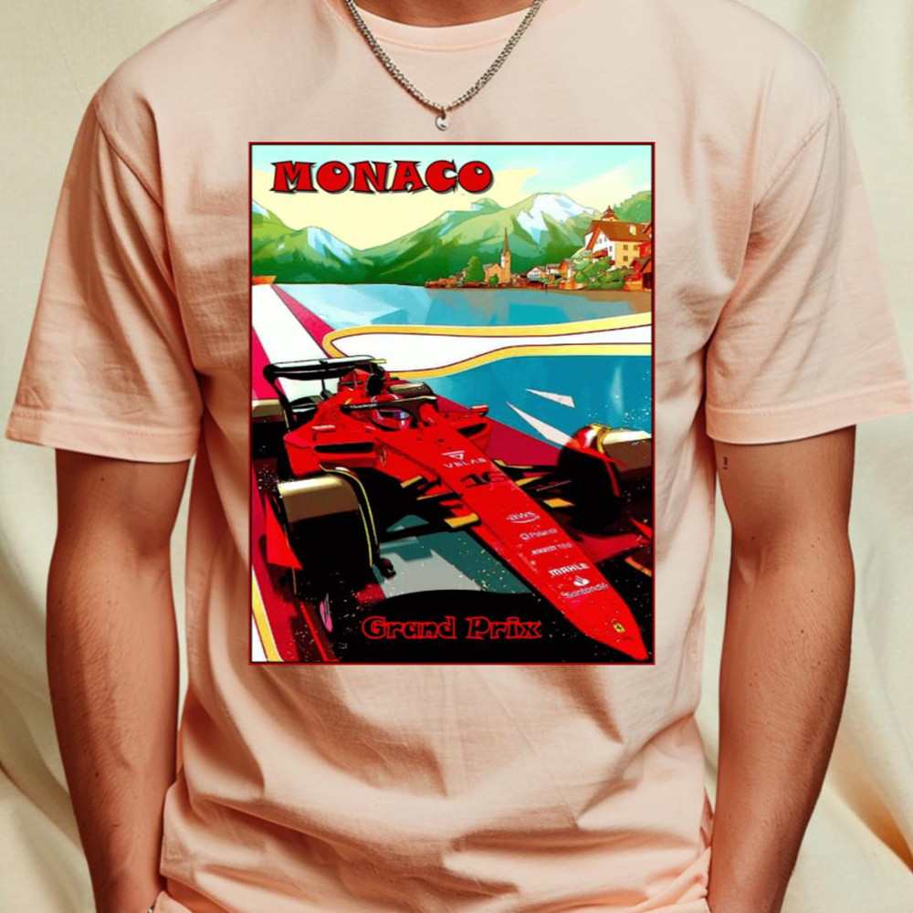 Monaco Grand Prix Automoble Advertising Road Race Print T-Shirt_T-Shirt_File PNG.jpg