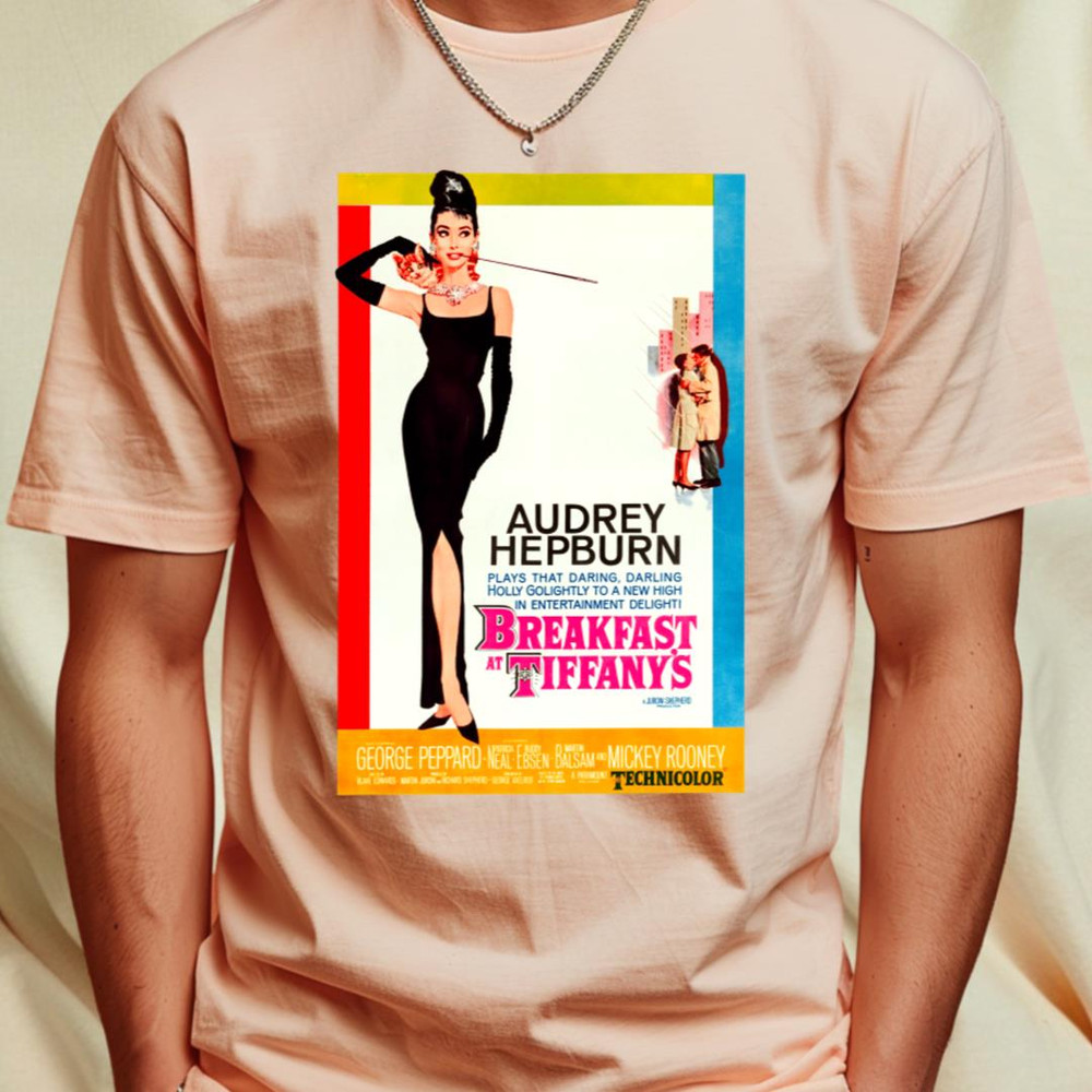 Audrey Hepburn Breakfast at Tiffany's 1961 poster T-Shirt_T-Shirt_File PNG.jpg