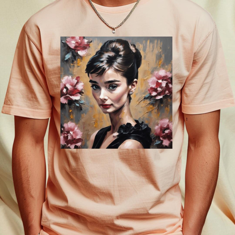 Audrey Hepburn painting illusrator T-Shirt_T-Shirt_File PNG.jpg