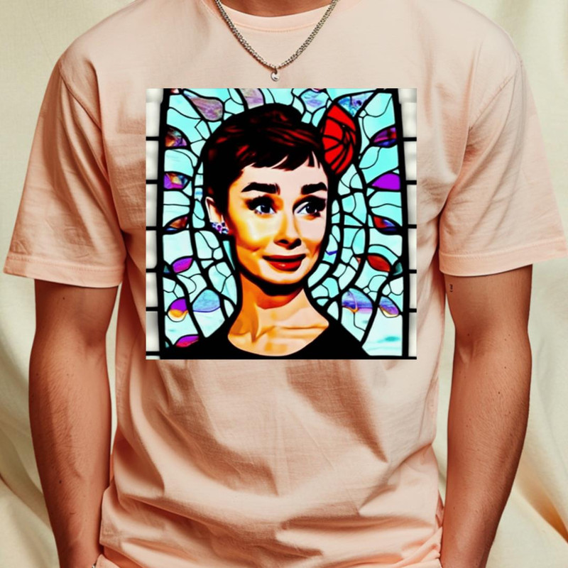 Audrey Hepburn Stained Glass T-Shirt_T-Shirt_File PNG.jpg