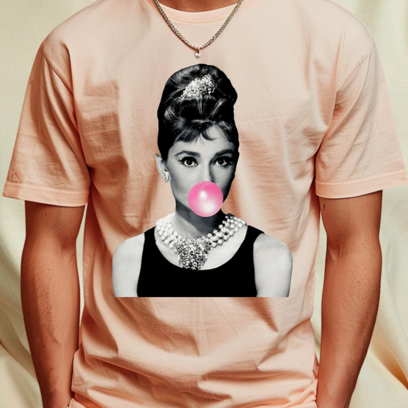 Audrey Hepburn with gum T-Shirt_T-Shirt_File PNG.jpg