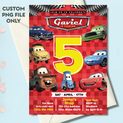 personalized file cars birthday invitation | kids birthday invite | editable | printable race car party invitation