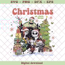 oogie boogie christmas on main street svg for cricut files, png - svg files