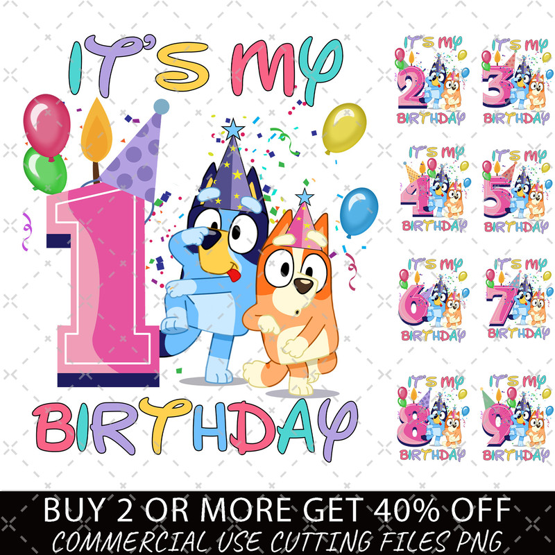 Bluey Birthday Png, It's My Birthday Png, Birthday Party Png, Birthday Gifts, Happy Birthday Png, Birthday Family Matching Png, Bluey Number.jpg