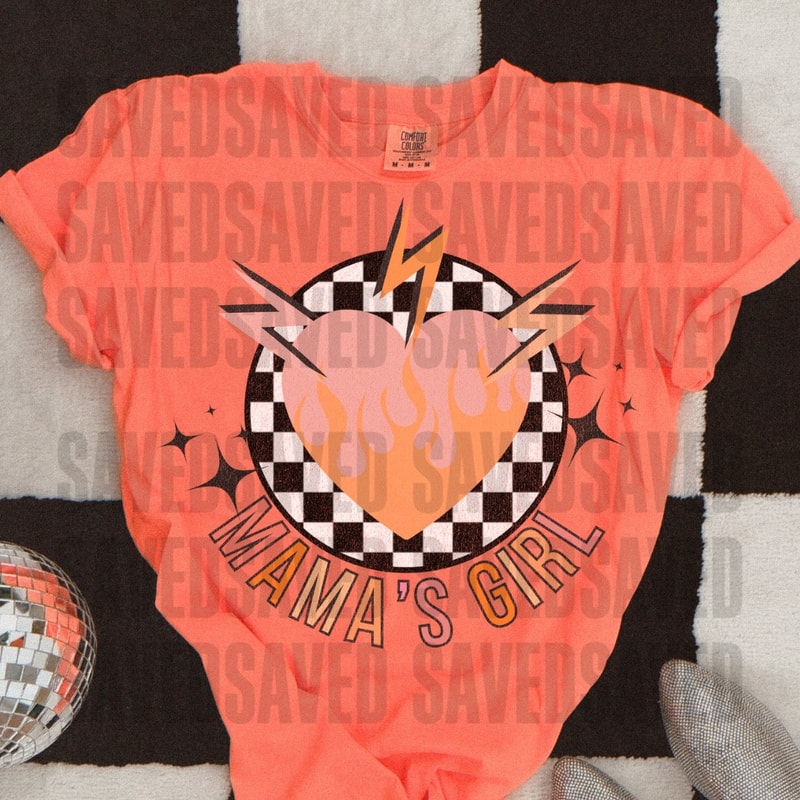 MAMA'S GIRL png high Quality File EdgyRetro Checkered Lightning Bolts.jpg