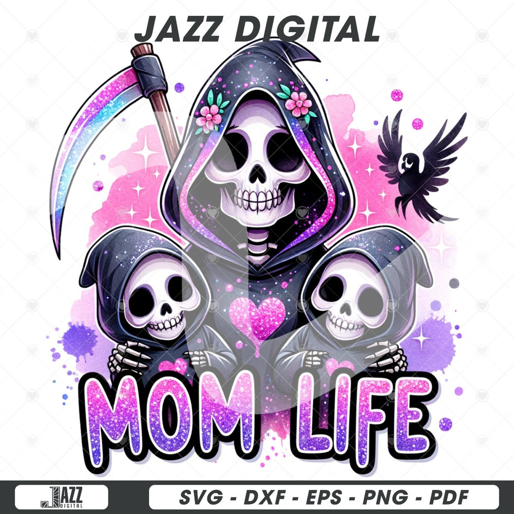 Mom Life PNG, Funny Grim Reaper Clipart, Mama Skeleton Png Sublimation, Cute Mom Skull PNG Design, Mothers Day Clipart Designs, Shirt Design.jpg