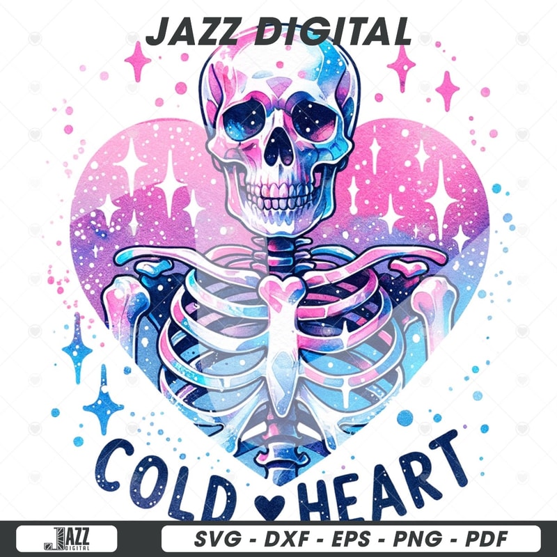 Snarky Skeleton Clipart, Cold Heart Png, Shirt Sublimation Design, Digital Download, PNG Instant DIGITAL ONLY, Glass Jar Png, Tshirt Design.jpg